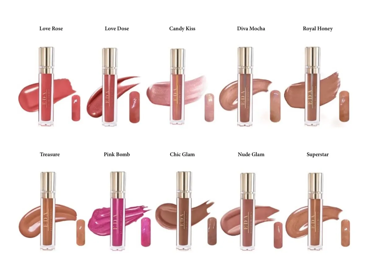 ROYAL HONEY NUDE DIAMOND SHINE LIP GLOSS Creamy Color Super Shiny High Pigmented Professional Makeup Long Lasting Vegan Liquid Lipstick