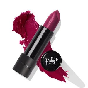R.u.b.y's Organics Semi-Matte Lipstick for Women All Indian Tones- Highly Pigmented, Moisturizing, Non Drying, Lightweight and Long Lasting- Lip Makeup, Chemical Free- Plum, 3.7g