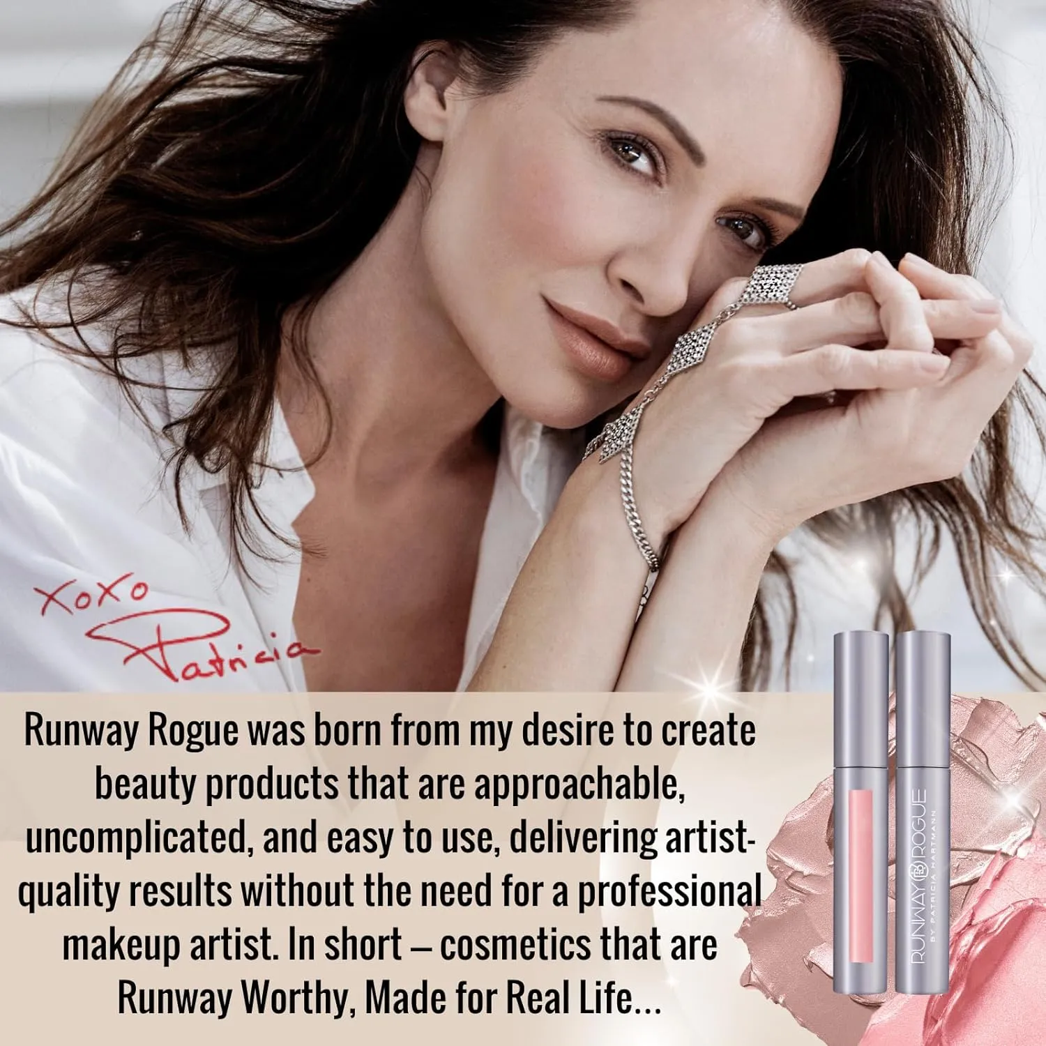 Runway Rogue Pearl Glam Long Wear Shimmer Liquid Lipstick, Metallic Cool-Toned Pink-Nude Lipstick with Silver and Gold Shimmer, ‘Soft Light’