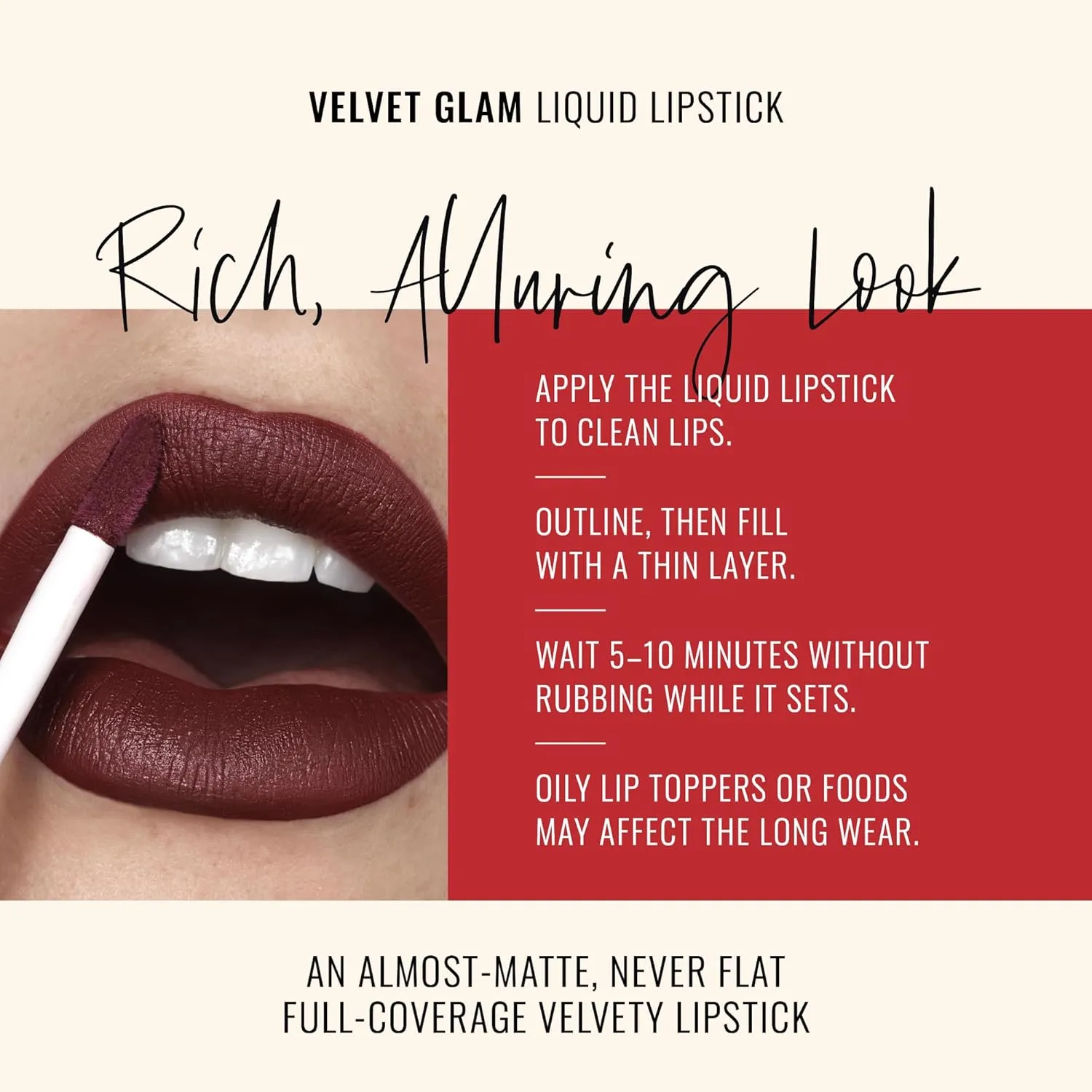 Runway Rogue Velvet Glam Liquid Lipstick, Almost-Matte Burgundy Blackberry Lipstick, ‘Call My Agent’