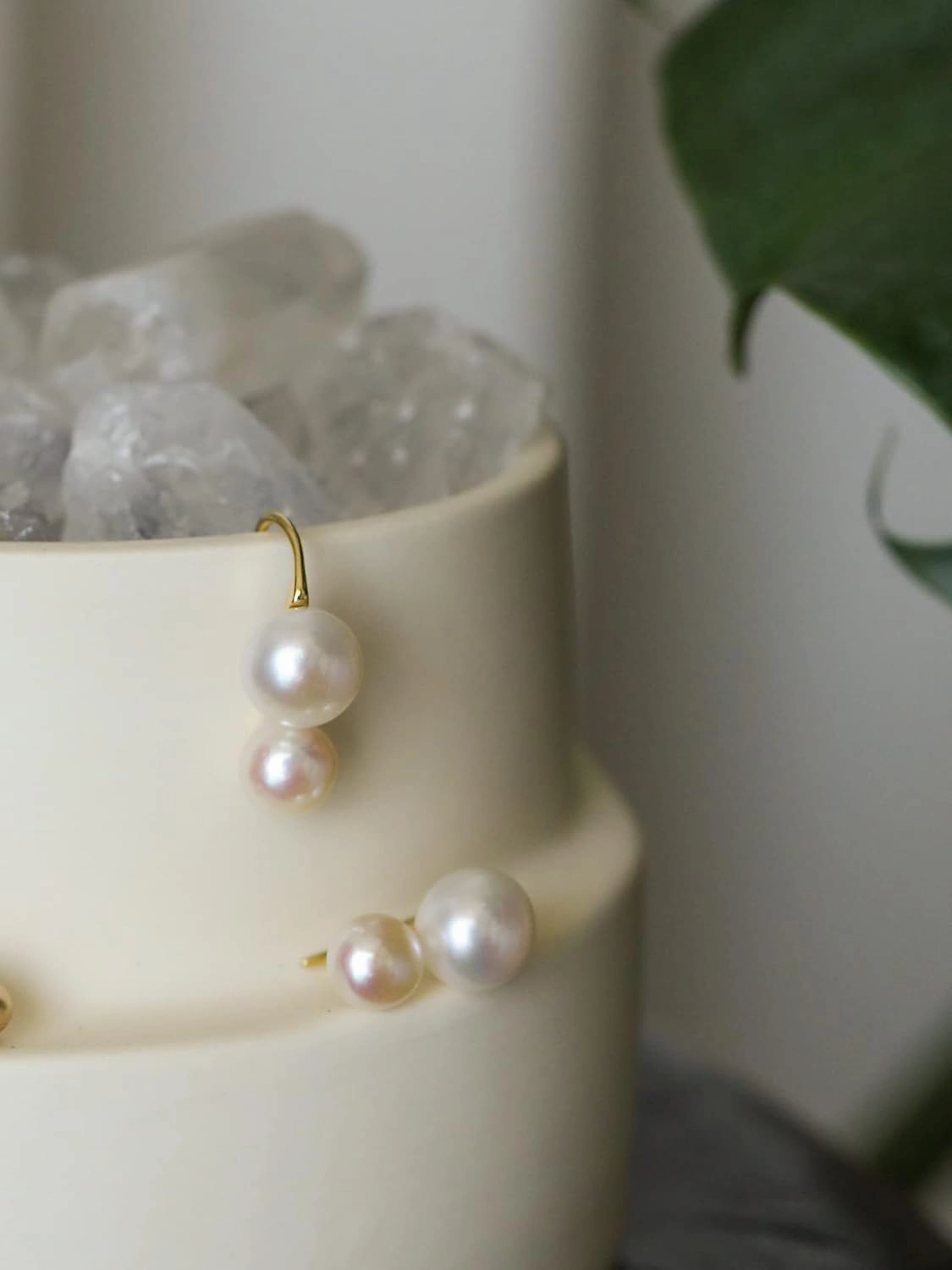 S.Leaf Pearl Drop Earrings Pearl Earrings for Women Pearl Drop Earrings Dangle Earrings for Women Earrings for Women Trendy