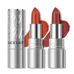 SACE LADY Matte Lipstick for Women, Long Lasting Lipstick Set Waterproof and Smudgeproof, Natural Red Lip Color Makeup High Pigmented Stays On Up to 24 Hour (N05 N06, 2pcs)