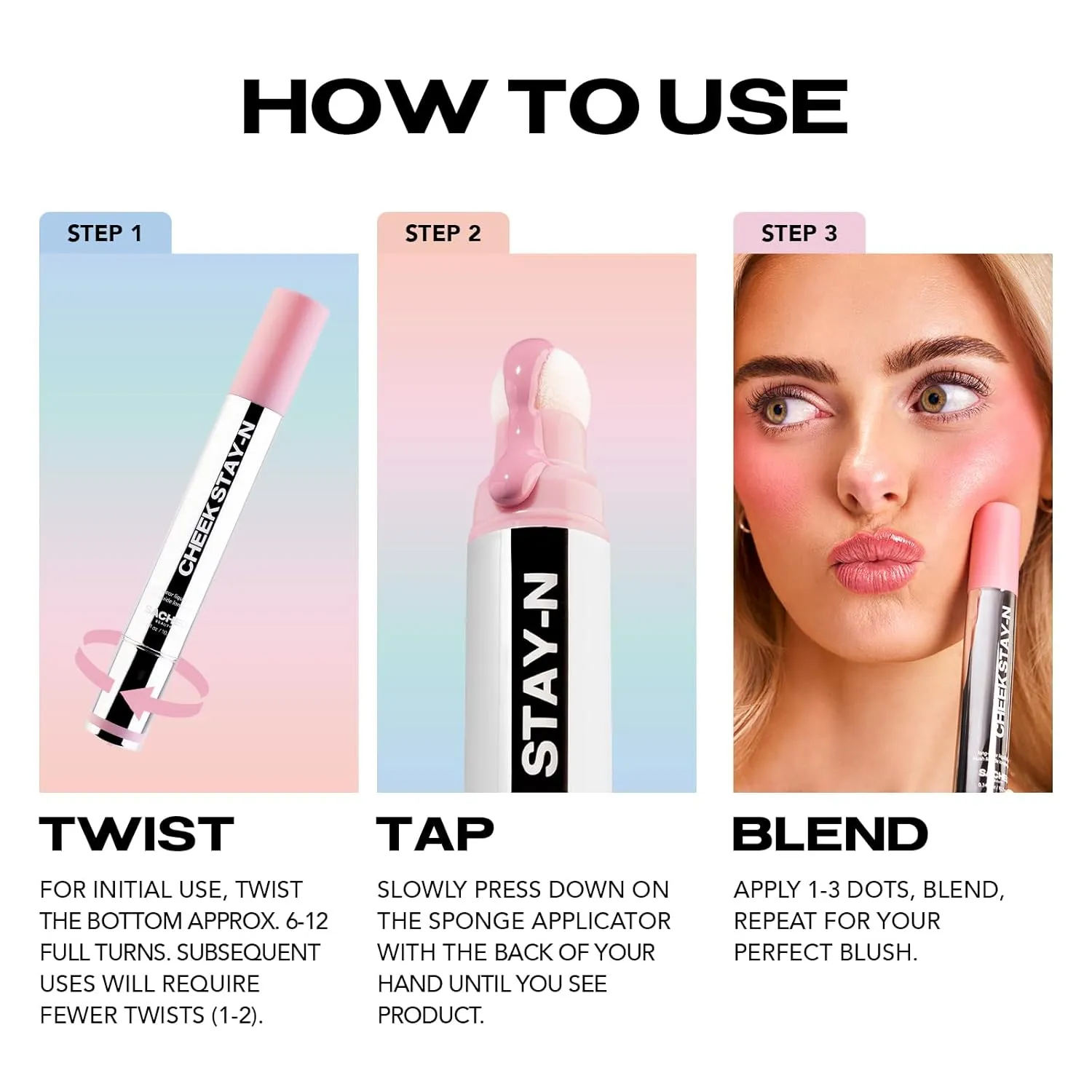 Sacheu Cheek STAY-N Liquid Blush for Cheeks — High Pigment, Buildable, Lightweight Cream Blush Infused With Squalane, for Dewy Radiant Flushed Cheeks — Long-lasting & Cruelty Free, Pretty in Pink Duo