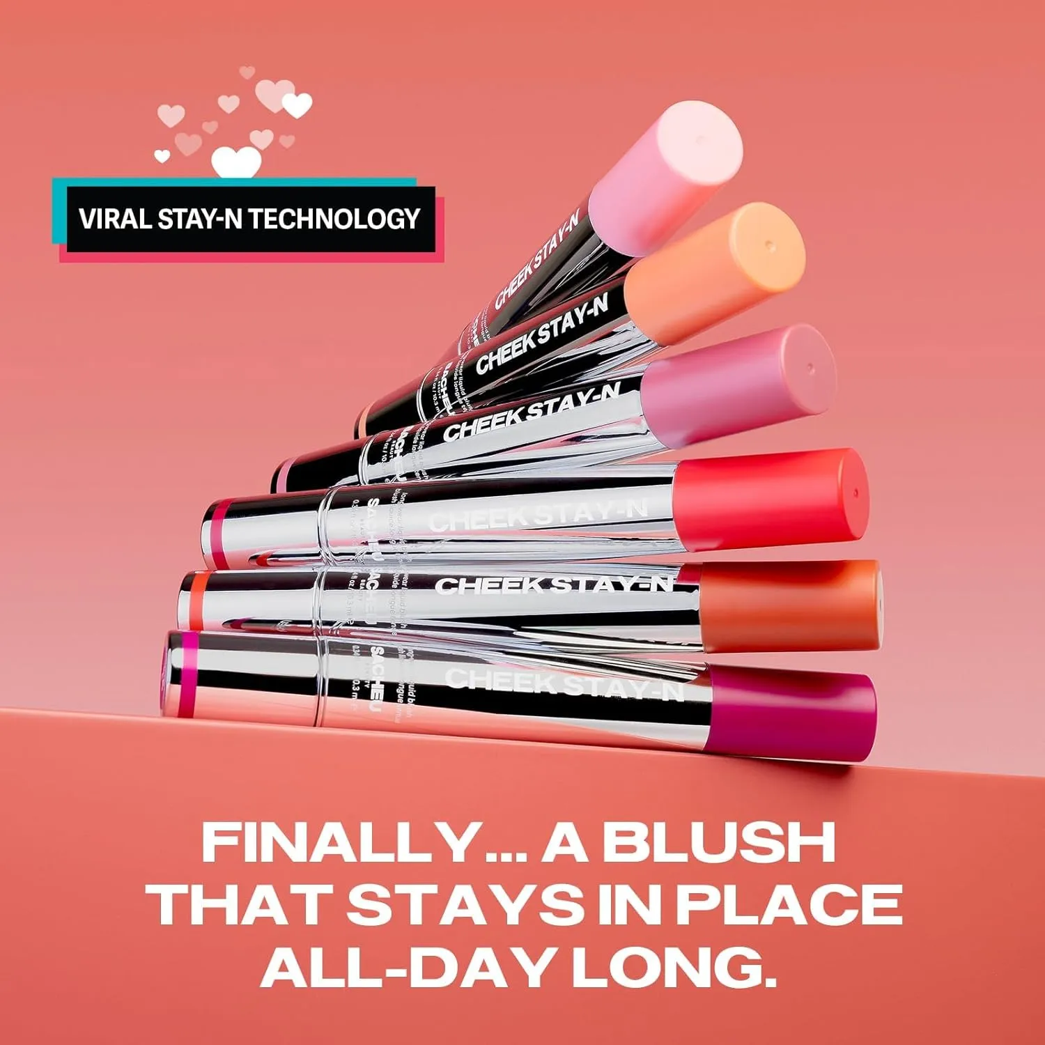 Sacheu Cheek STAY-N Liquid Blush for Cheeks — High Pigment, Buildable, Lightweight Cream Blush Infused With Squalane, for Dewy Radiant Flushed Cheeks — Long-lasting & Cruelty Free, Pretty in Pink Duo