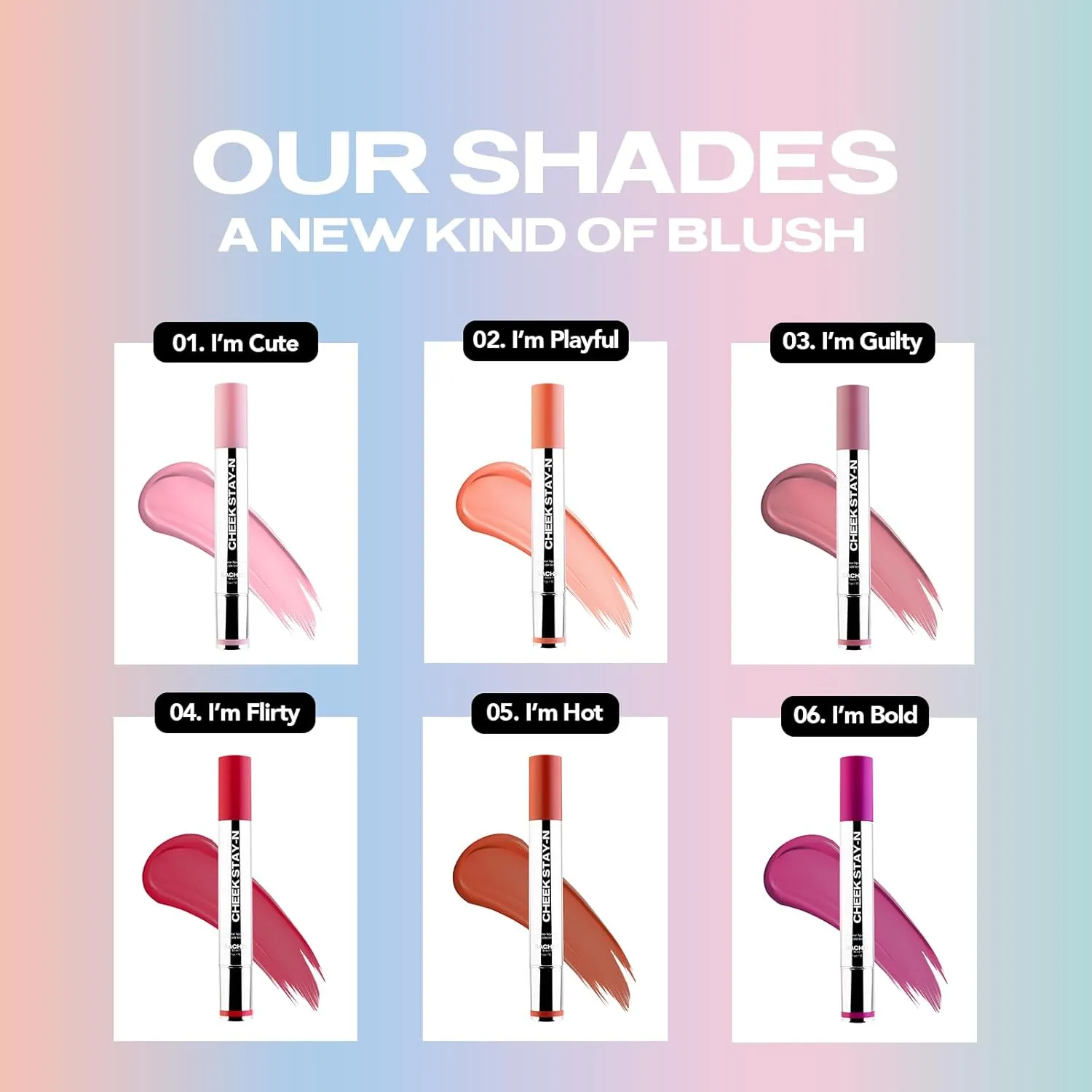 Sacheu Cheek STAY-N Liquid Blush for Cheeks — High Pigment, Buildable, Lightweight Cream Blush Infused With Squalane, for Dewy Radiant Flushed Cheeks — Long-lasting & Cruelty Free, Pretty in Pink Duo