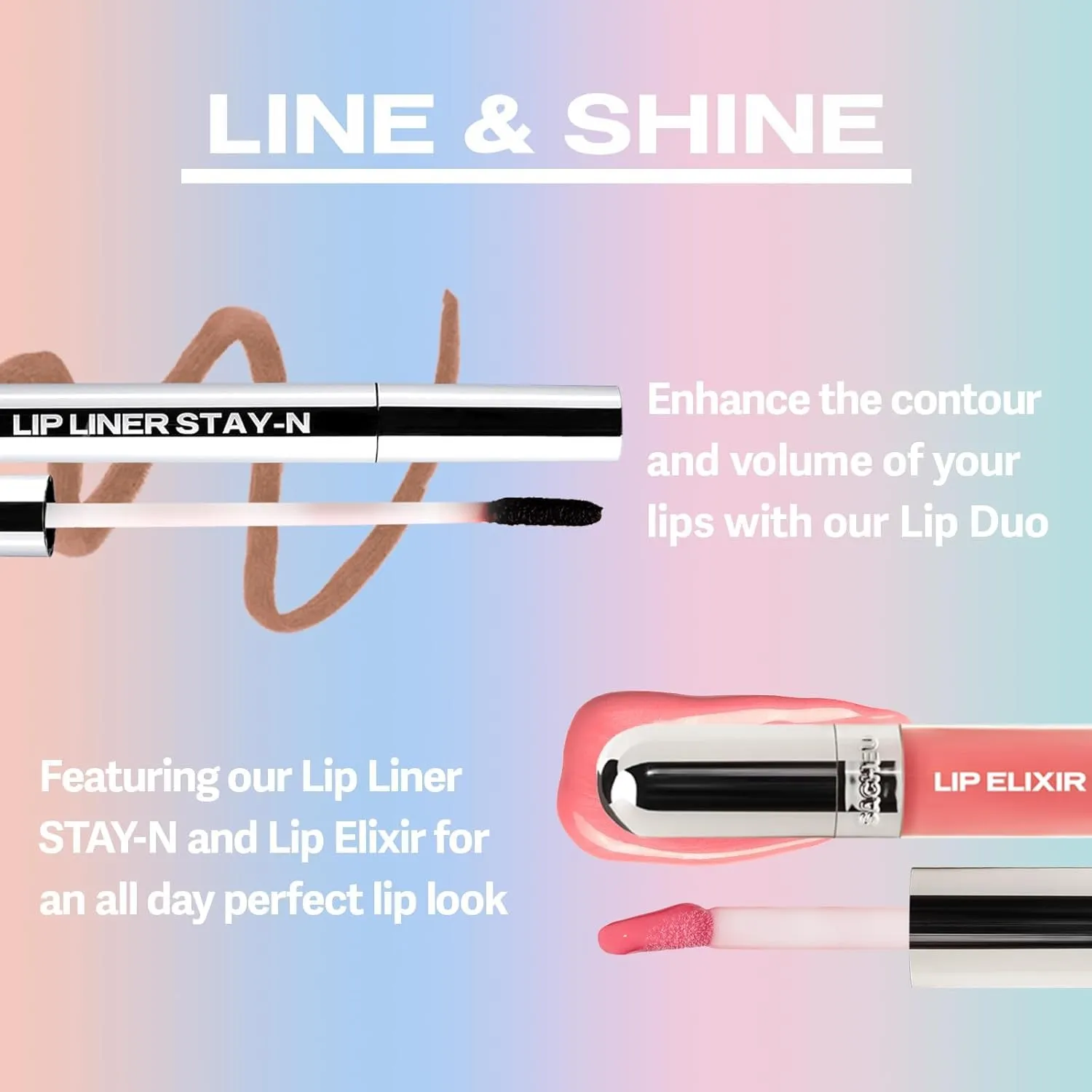 Sacheu Lip Elixir Nourishing and Hydrating Lipgloss — Moisturizing Plumping Lip Gloss Enriched with Collagen, Non-Sticky Lip Color Smooth High-Shine Finish, Vegan & Cruelty-Free, Clear & Sheer Pink