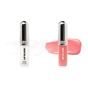 Sacheu Lip Elixir Nourishing and Hydrating Lipgloss — Moisturizing Plumping Lip Gloss Enriched with Collagen, Non-Sticky Lip Color Smooth High-Shine Finish, Vegan & Cruelty-Free, Clear & Sheer Pink