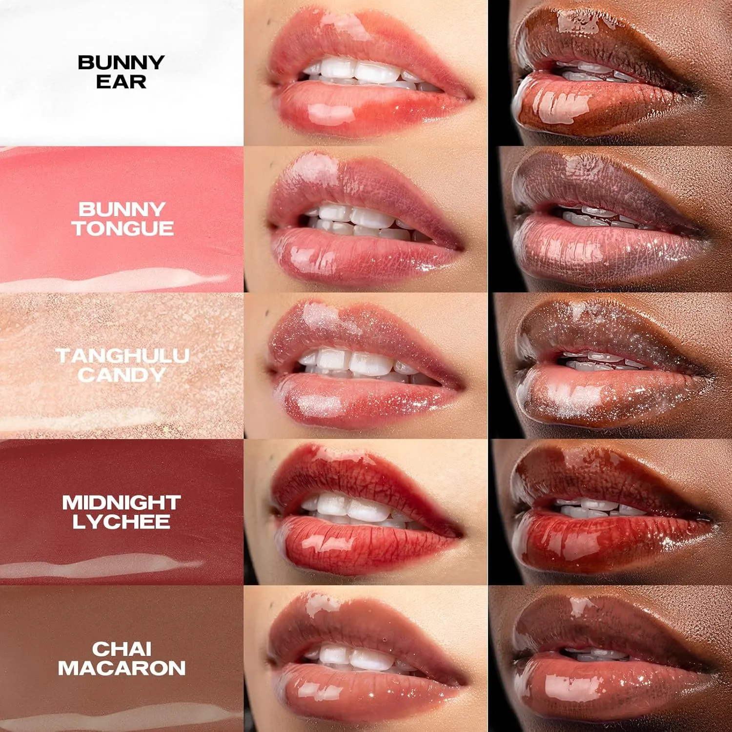 Sacheu Lip Elixir Nourishing and Hydrating Lipgloss — Moisturizing Plumping Lip Gloss Enriched with Collagen, Non-Sticky Lip Color Smooth High-Shine Finish, Vegan & Cruelty-Free, Clear & Sheer Pink