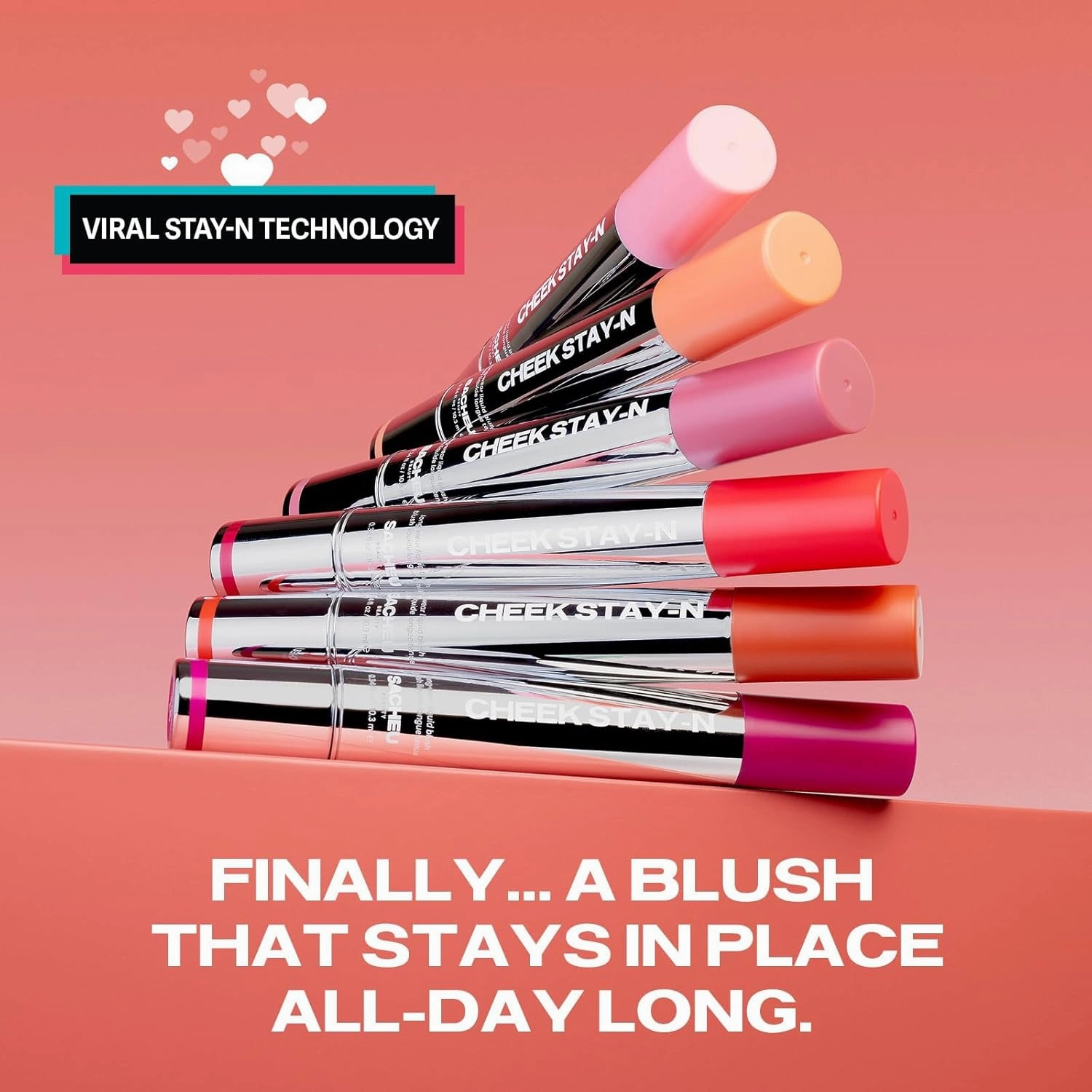Sacheu Cheek STAY-N Liquid Blush for Cheeks — High Pigment, Buildable, Lightweight Cream Blush Infused With Squalane, for Dewy Radiant Flushed Cheeks — Long-lasting & Cruelty Free, Pretty in Pink Duo