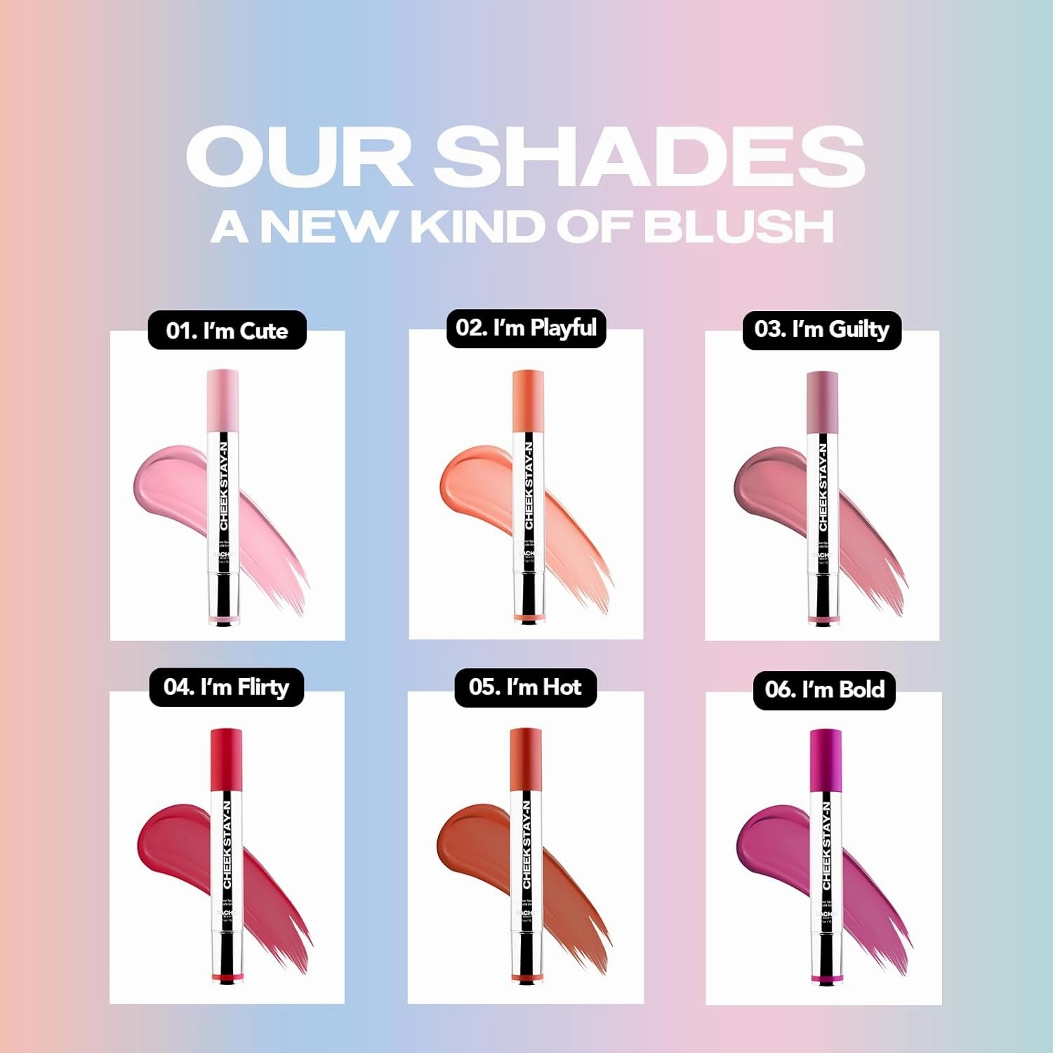 Sacheu Cheek STAY-N Liquid Blush for Cheeks — High Pigment, Buildable, Lightweight Cream Blush Infused With Squalane, for Dewy Radiant Flushed Cheeks — Long-lasting & Cruelty Free, Pretty in Pink Duo