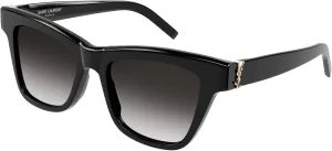 Saint Laurent Woman Sunglasses Gold Frame, Grey Lenses, 52MM