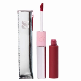 SARELLY CREATIVO LAB | Duo Telenovela Lips Matte & Gloss Lip Kit | Red Lipstick   Non-Sticky Gloss | Vegan Leather Case