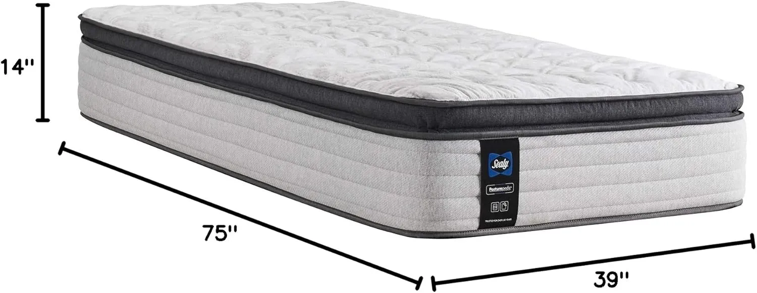 Sealy Posturepedic Spring Summer Rose Euro Pillowtop Soft Feel Mattress, Twin