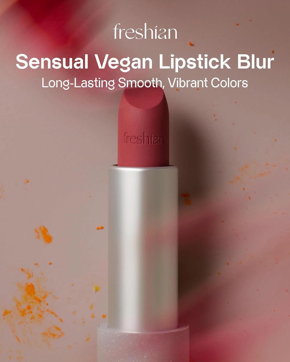 Sensual Vegan Lipstick Blur (02 Dreamy, 0.12oz) - Long-Lasting Formula, Lightweight Matte Lipstick, Korean Makeup. Shea Cocoa Butter, Vegan.