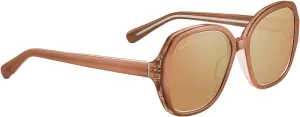 Serengetti Rectangular Hayworth Shiny Transparent Sand Beige-Polar Drivers Gold, Multi, One Size