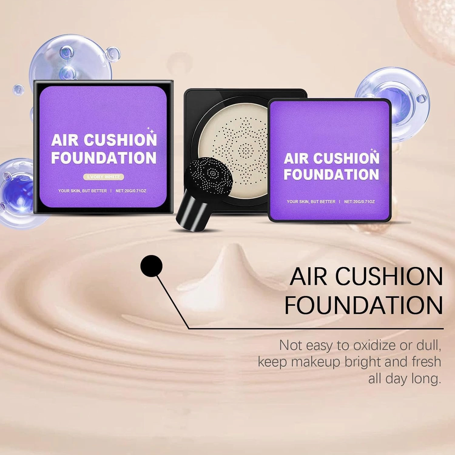 Serentia Elixir Cream Flawless Radiant Skin Instantly, Serentia Oberse Elixir Bb Cream, Air Cushion Cc Mushroom Head Foundation, Waterproof Oil Control Moisturizing Concealer (Natural, .)