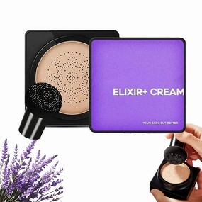 Serentia Elixir Cream Flawless Radiant Skin Instantly, Serentia Oberse Elixir Bb Cream, Air Cushion Cc Mushroom Head Foundation, Waterproof Oil Control Moisturizing Concealer (Natural, .)