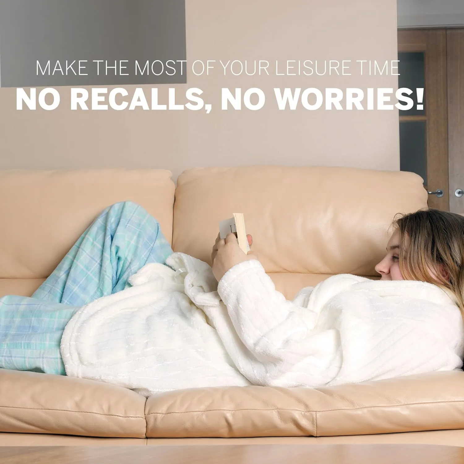 Serta Mila Shaggy Heated Throw Blanket - Soft Faux Fur Heated Blanket, Fast Heating, Auto Shut Off Timer, Low EMF, 5 Heat Setting, ETL Certified, Machine Washable Electric Blanket, Champagne 50"x60"