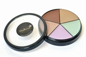 ShaBoom Beauty All-Around Cover Wheel Concealer, 5-in-1 Full Coverage Color Correcting & Contour Cream Palette -Paraben Talc Gluten and Cruelty Free (Corrective Tones)