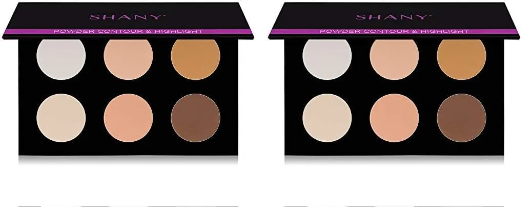 SHANY Powder Contour & Highlighter Sculpting Palette - Layer 3 - Refill for the 6 Layer Mini Masterpiece Collection Makeup Set (Pack of 2)