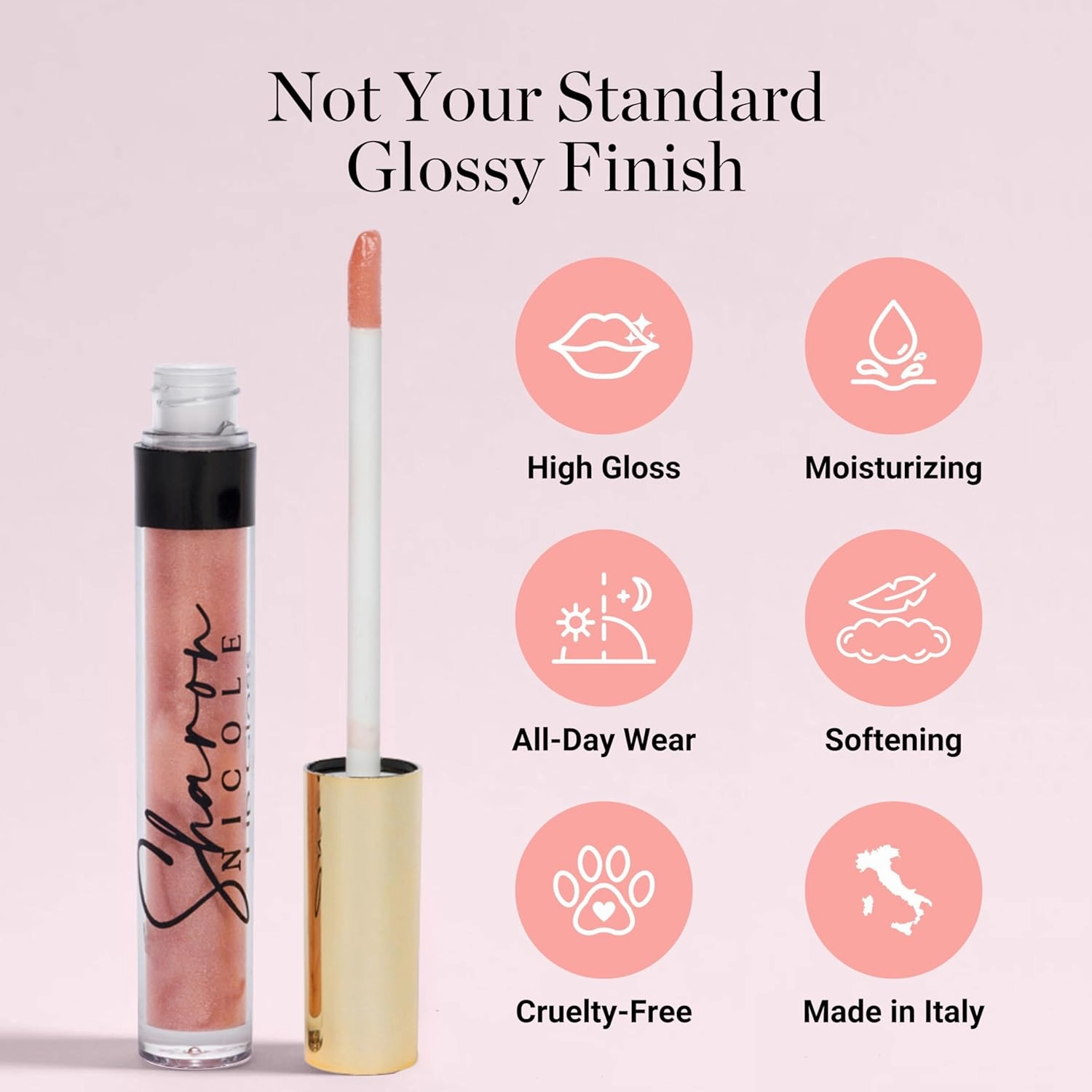 Sharon Nicole Nude High Gloss, Long Lasting, Moisturizing Lip Gloss | Provides All Day Comfort & Wear | Cruelty Free | Beauty Made in Italy Shade Espresso Martini