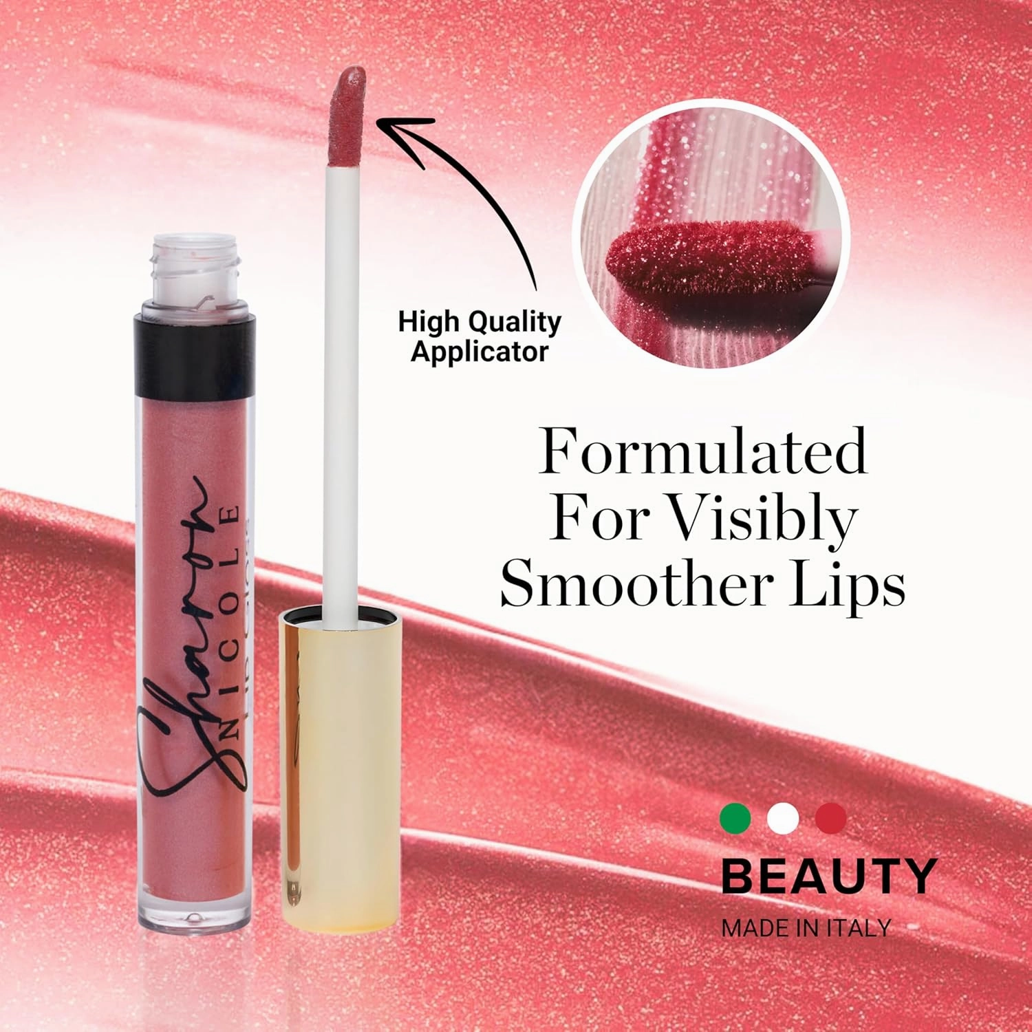 Sharon Nicole Red High Gloss, Long Lasting, Moisturizing Lip Gloss | Provides All Day Comfort & Wear | Cruelty Free | Beauty Made in Italy Shade Hot Sex
