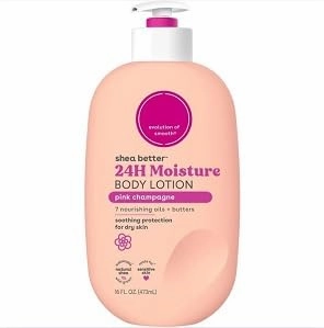 Shea Better Dry Skin Body Lotion, Pink Champagne 16 fl oz – 24-Hour Moisture, Natural Shea Butter Pack 1