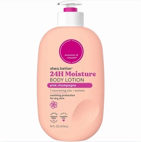 Shea Better Dry Skin Body Lotion, Pink Champagne 16 fl oz – 24-Hour Moisture, Natural Shea Butter (Pack Of 1)