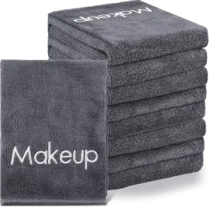 Shimeyao 20 Pack Makeup Towels Gray Makeup Washcloths for Face Microfiber Remover Cloth 13x13 Inch Quick Dry Face Towels for Cleansing Hand