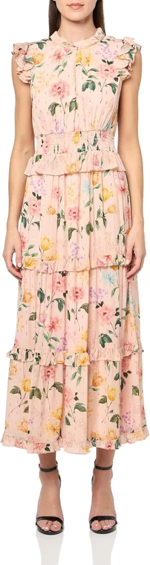 Shoshanna Women's Midnight Almada Flora Print Maren Dress