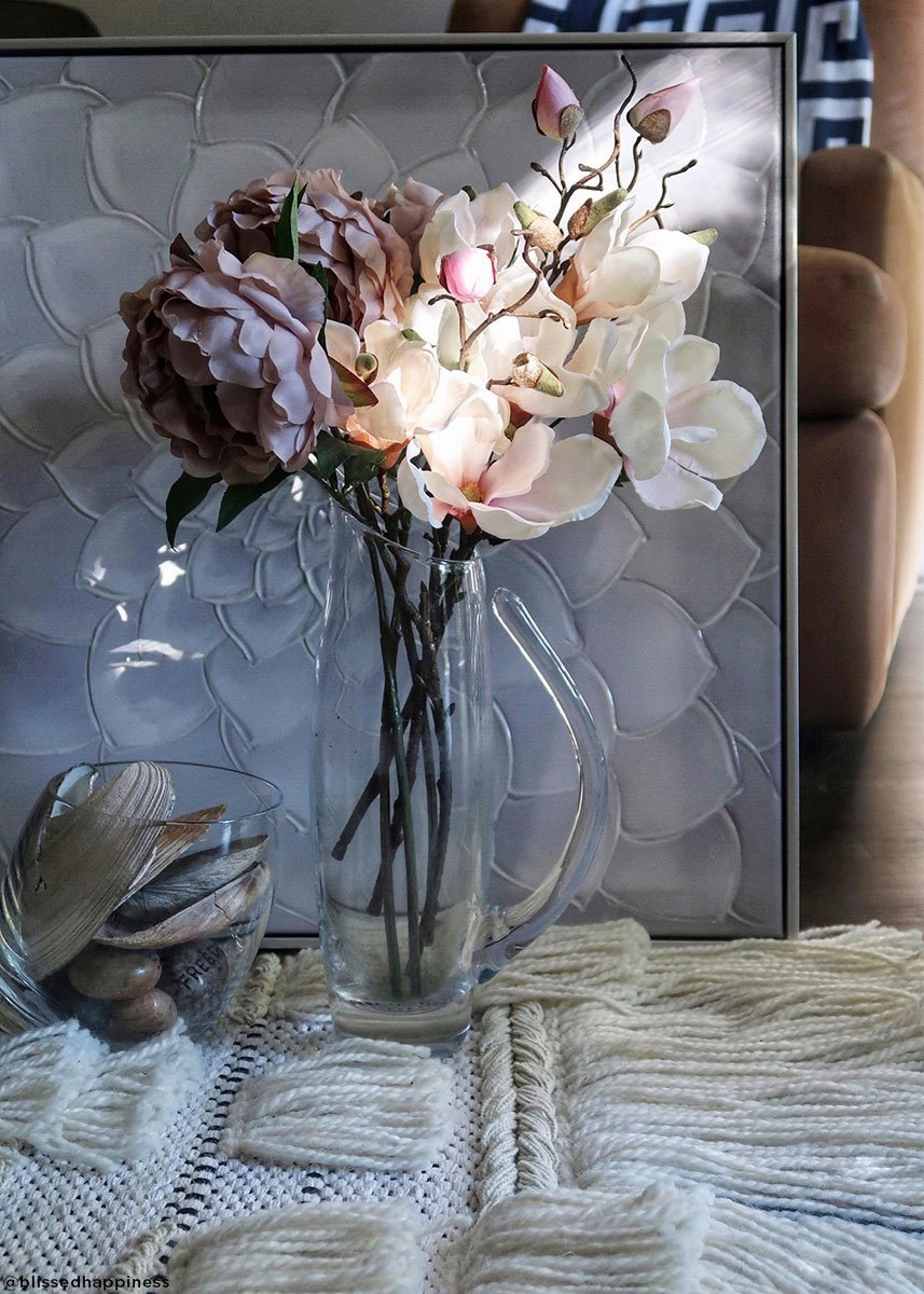 Silk Magnolia Branch in Blush Pink - 19"