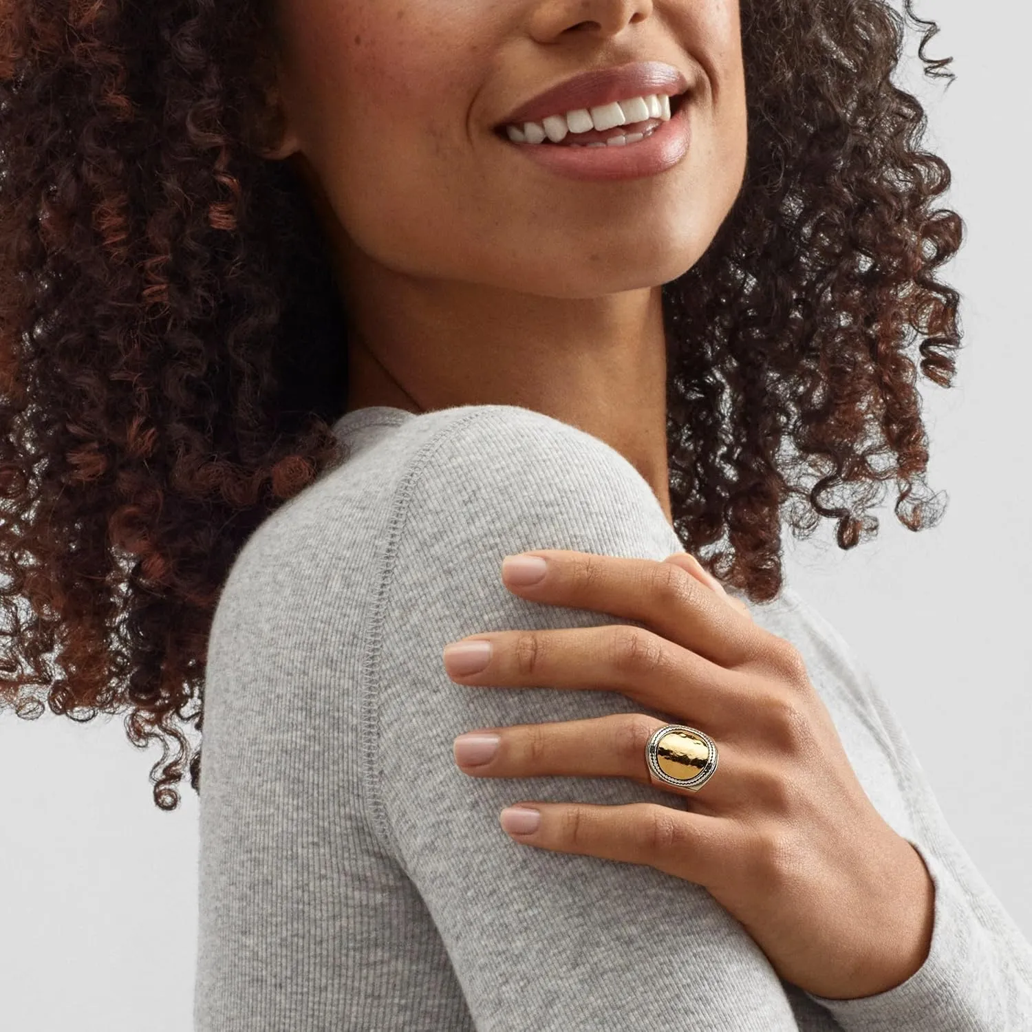 Silpada 'Golden Hour' Sterling Silver with 14K Yellow Gold Plating Ring