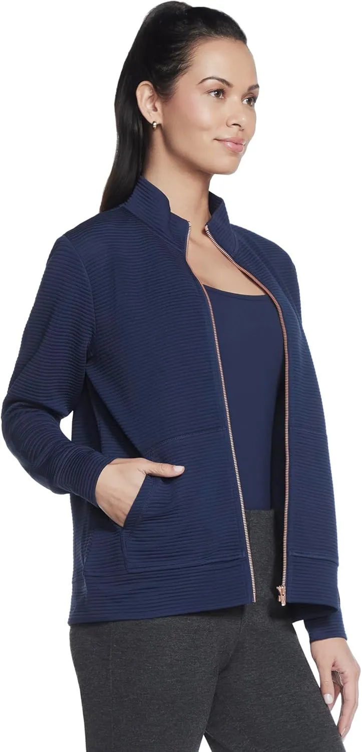 Skechers Women's Mock Neck Jacket with Rose Gold Zipper
