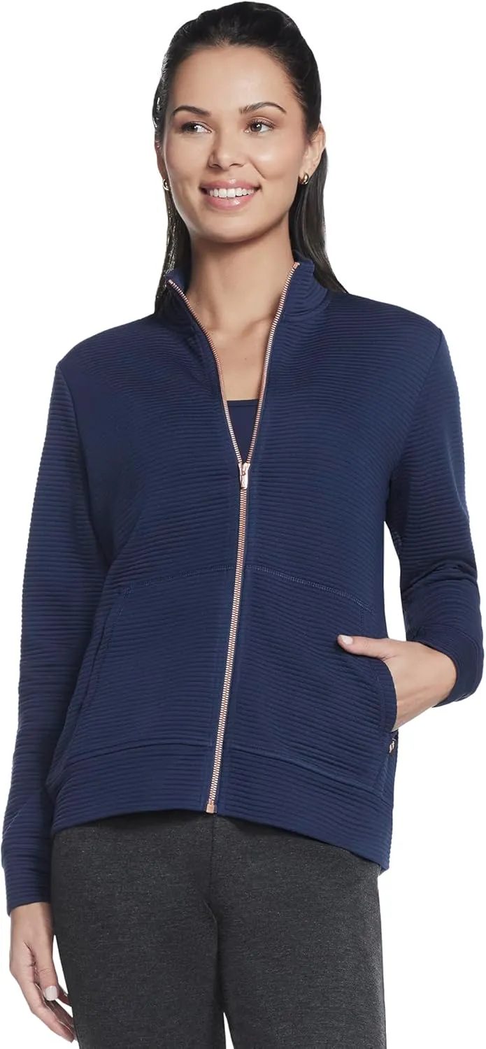Skechers Women's Mock Neck Jacket with Rose Gold Zipper
