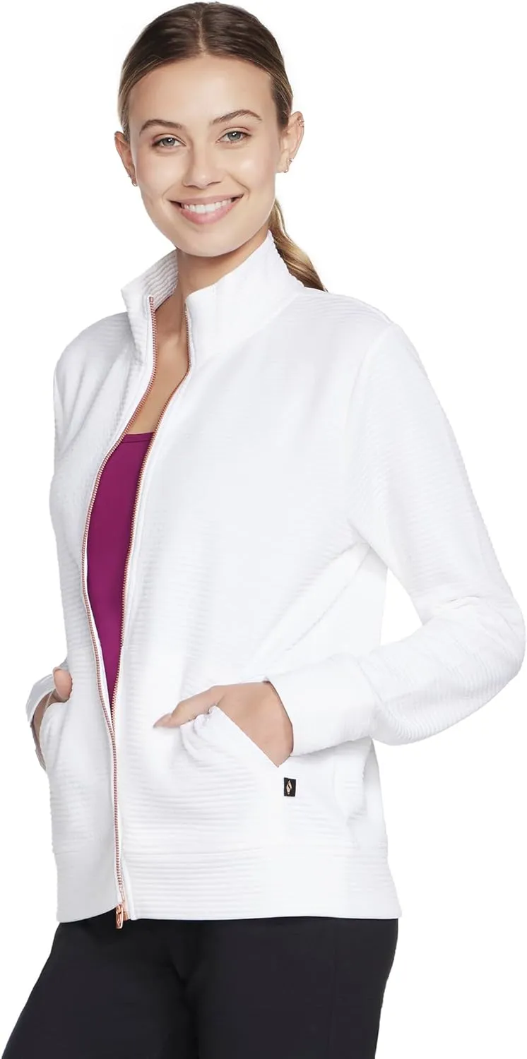 Skechers Women's Mock Neck Jacket with Rose Gold Zipper