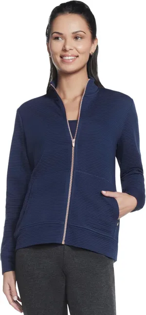 Skechers Women's Mock Neck Jacket with Rose Gold Zipper