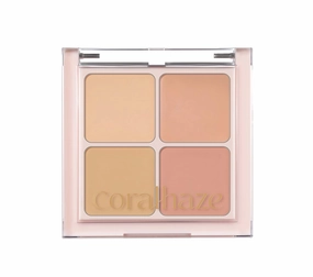 Skin Fit Concealer Mix Palette, 4colors for Seamless Natural Coverage, Long-Lasting and Natural Lightweight Formula, Buildable Full Coverage for Dark Circles & Blemishes, Korean Makeup