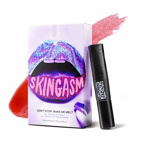 SKINGASM All Nighter Lip Stain & Lip Transformer- A Cruelty-Free Dual-Sided Matte Lipstick and Lip Gloss - Long Lasting Lipstick & Prismatic Shine - Kiss-Proof Color (Pucker Up (Red Orange))