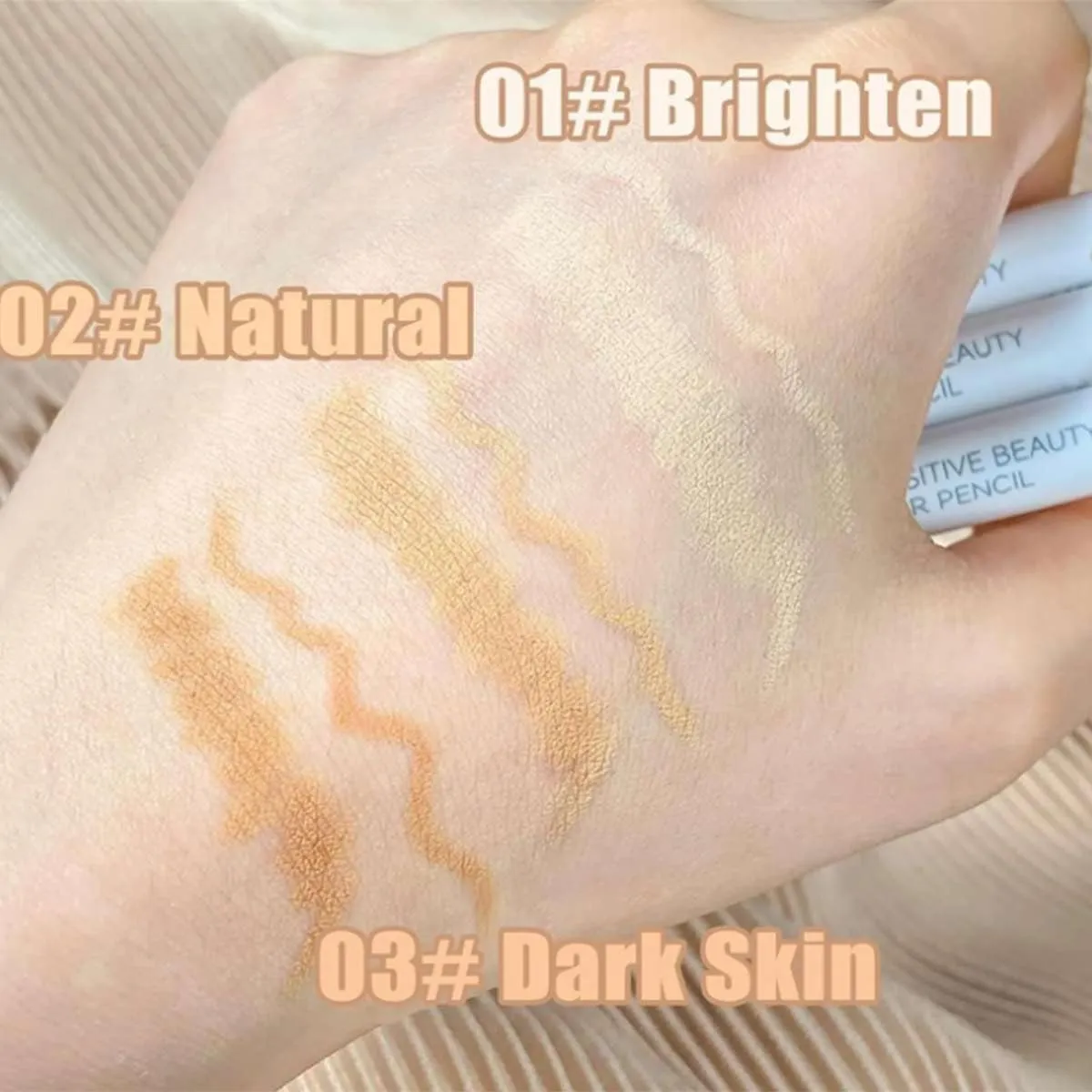 Slideach Multifunctional Concealer Stick,Waterproof Full Coverage Beauty Concealer Pencil,Change Lip Line,Lift Brow Bone,Refine Brow Shape,Conceal Tear Trough,Dark Circle,Modify Face (02#Natural, 1)