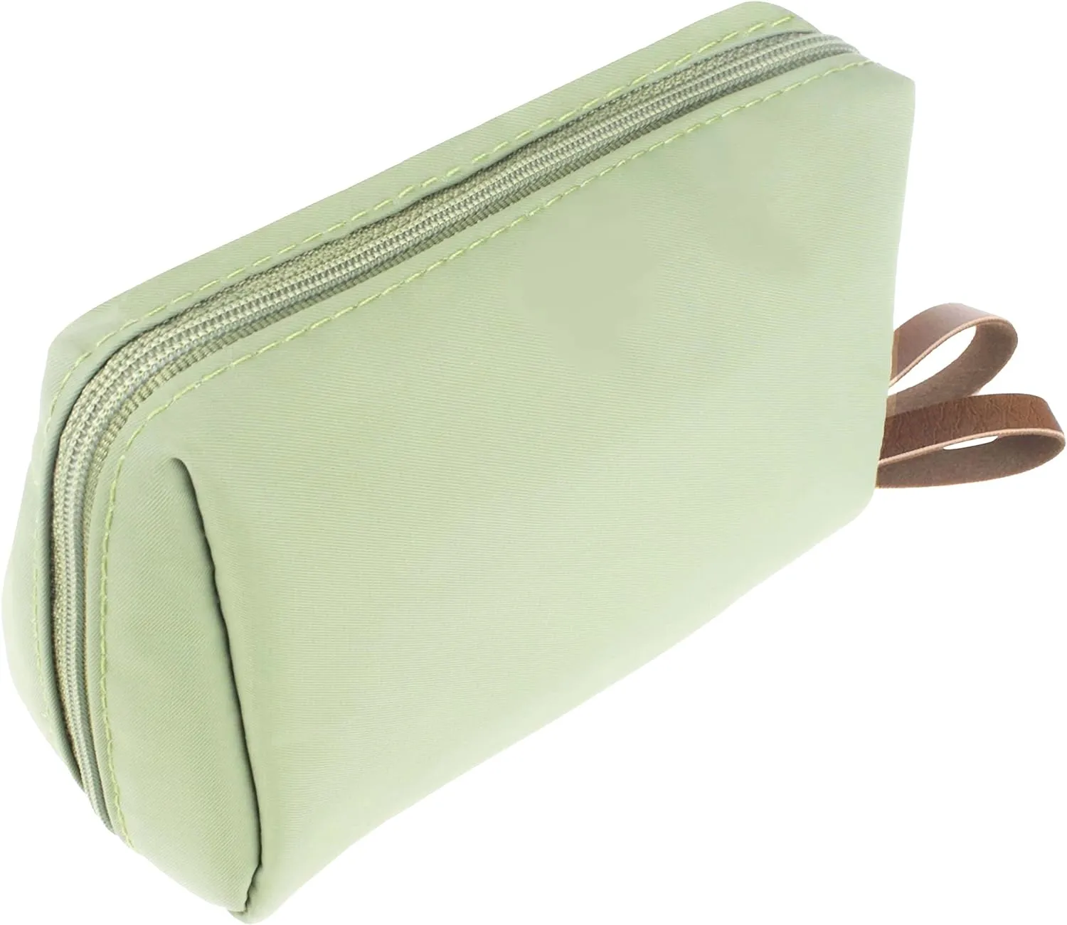 Small Makeup Bag for Purse Portable Waterproof Cosmetic Bag Travel Makeup Pouch for Women (Green, Square)