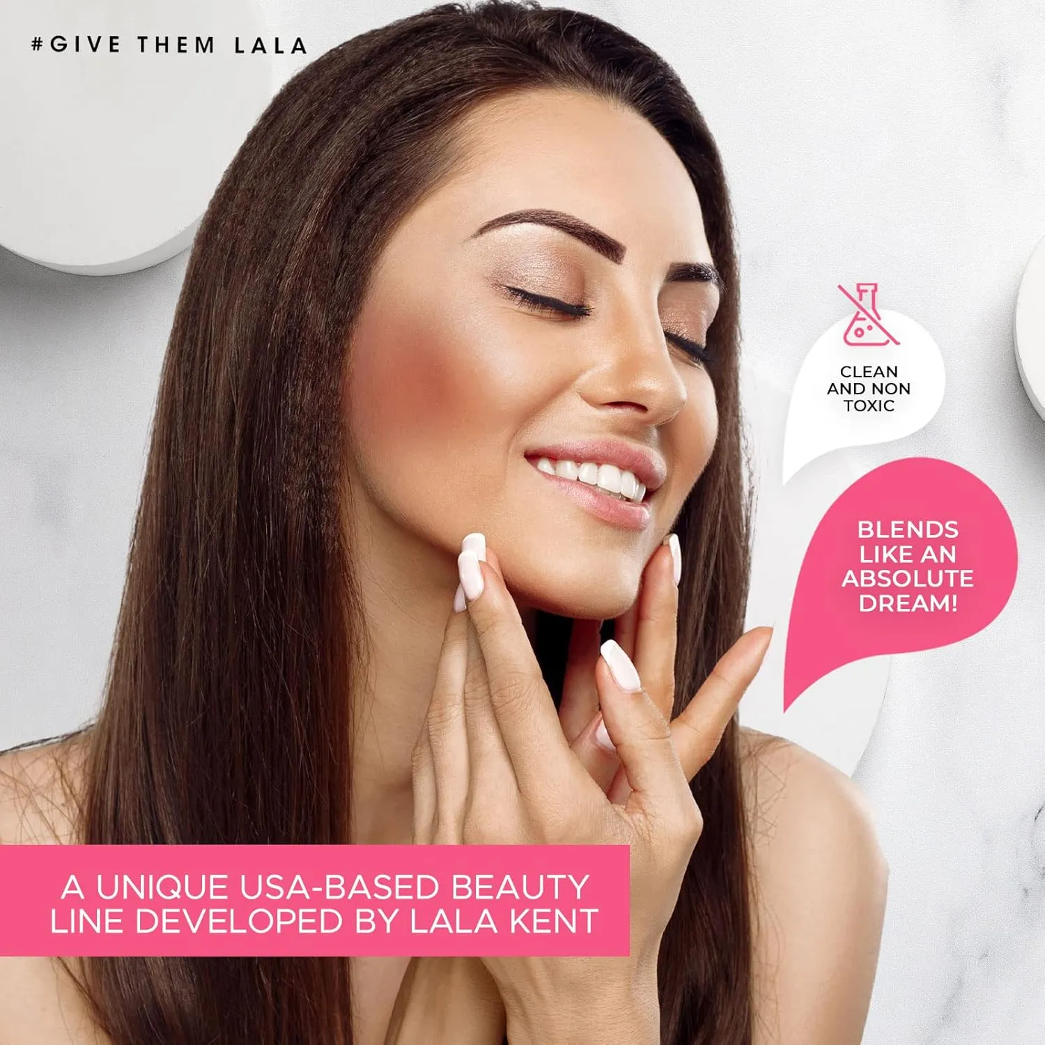 Soft Bronzed Cream Blush, ‘Slide In The DM’ By Give Them Lala- Ultra-Blendable Cream Blush For Cheeks- Natural Creamy Makeup Blush- Cruelty-Free Pigmented Cheek Tint- Water & Sweat Resistant, 0.26oz