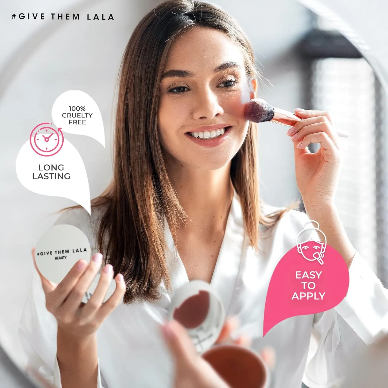 Soft Bronzed Cream Blush, ‘Slide In The DM’ By Give Them Lala- Ultra-Blendable Cream Blush For Cheeks- Natural Creamy Makeup Blush- Cruelty-Free Pigmented Cheek Tint- Water & Sweat Resistant, 0.26oz