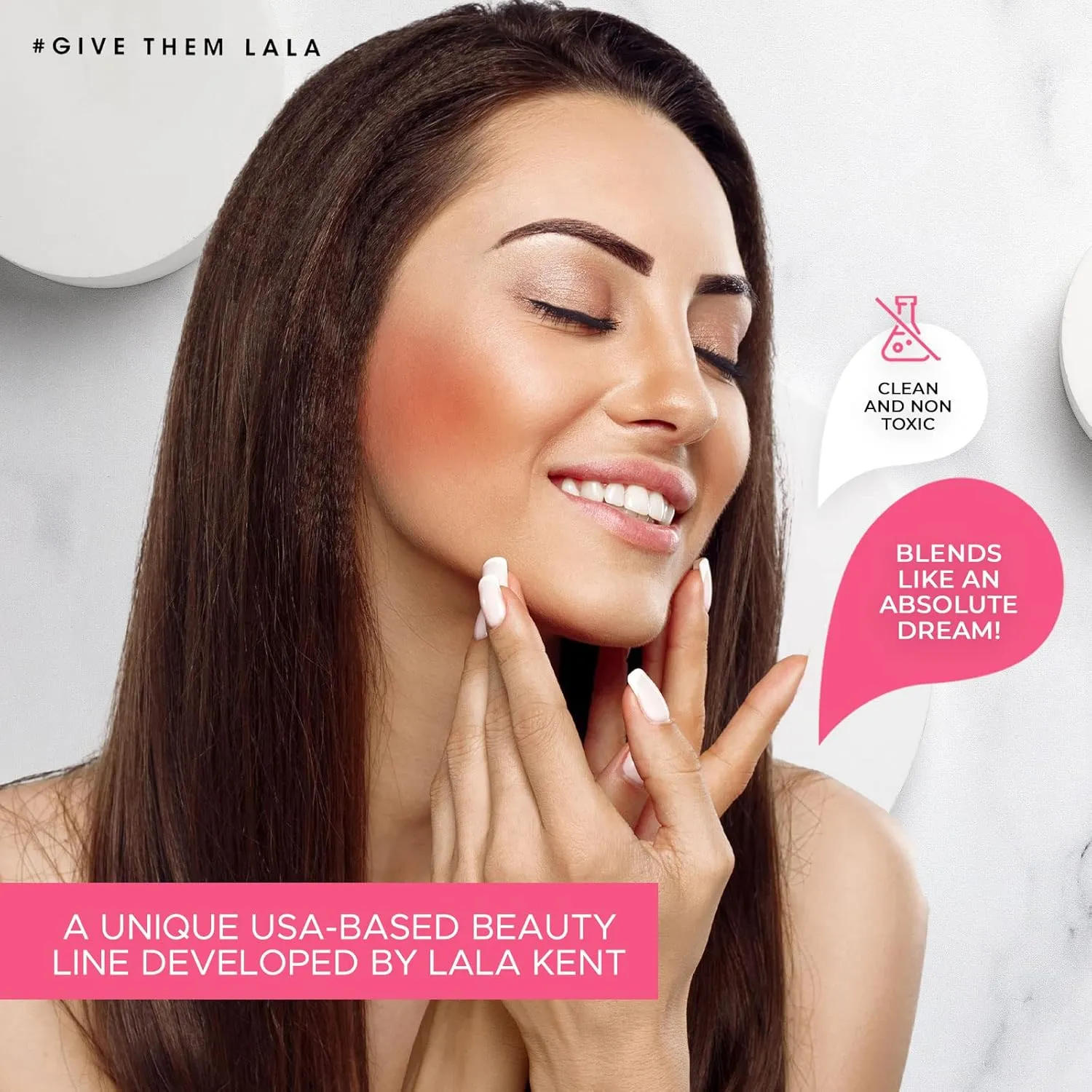 Soft Coral Cream Blush, ‘Brand New’ By Give Them Lala- Ultra-Blendable Cream Blush For Cheeks- Natural Creamy Makeup Blush- Cruelty-Free Pigmented Cheek Tint- Water & Sweat Resistant, 0.26oz