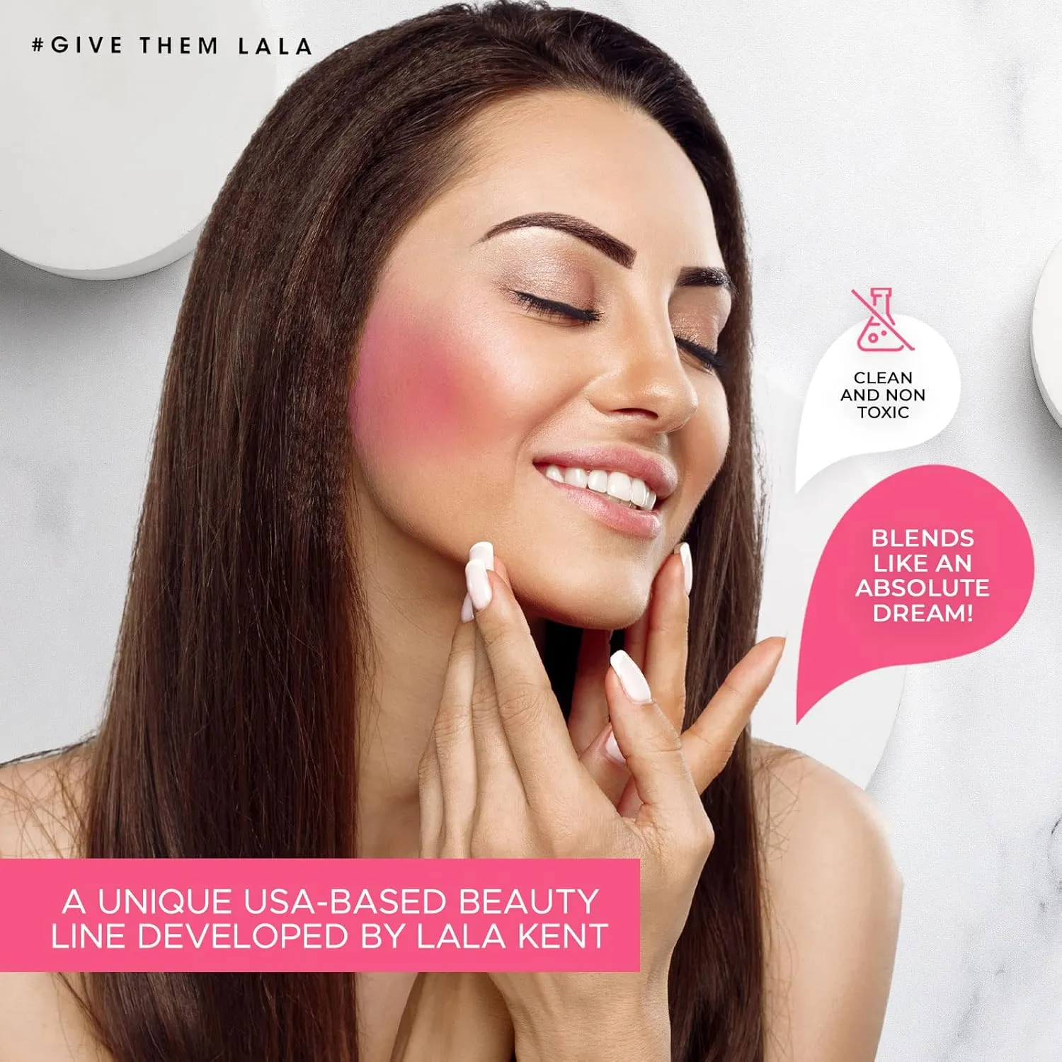 Soft Pink Cream Blush, ‘We Don’t Know Her’ By Give Them Lala- Ultra-Blendable Cream Blush For Cheeks- Natural Creamy Makeup Blush- Cruelty-Free Pigmented Cheek Tint- Water & Sweat Resistant, 0.26oz