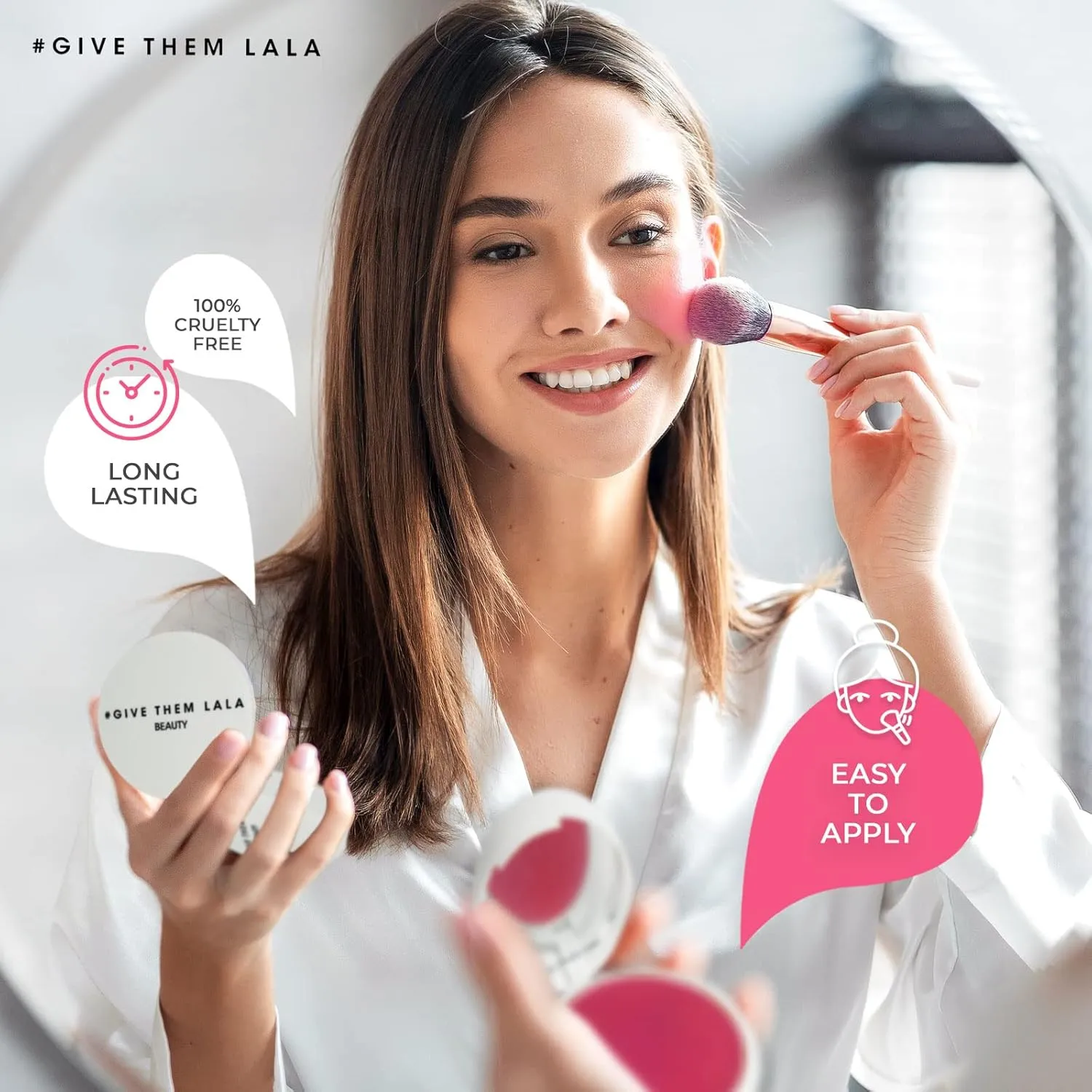 Soft Pink Cream Blush, ‘We Don’t Know Her’ By Give Them Lala- Ultra-Blendable Cream Blush For Cheeks- Natural Creamy Makeup Blush- Cruelty-Free Pigmented Cheek Tint- Water & Sweat Resistant, 0.26oz