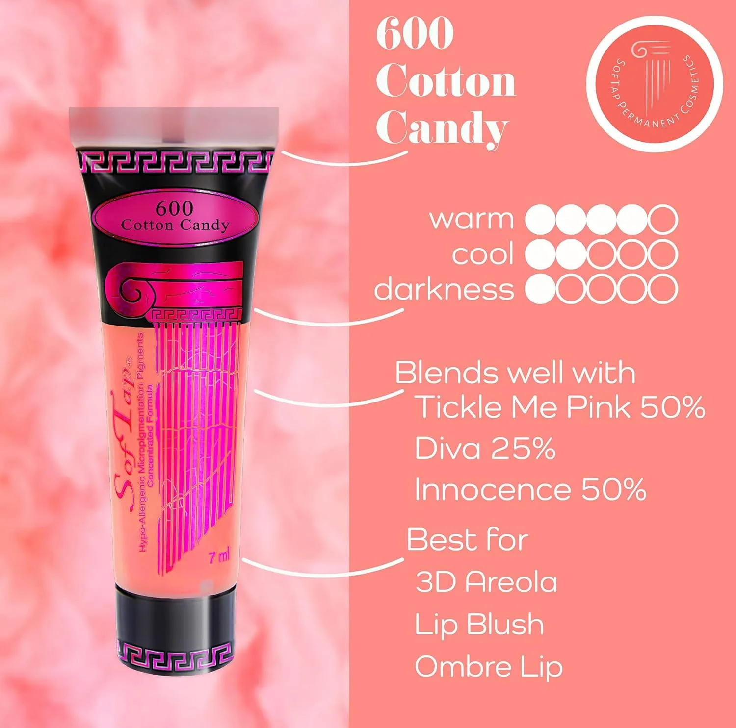 SofTap Permanent Makeup PMU Lips, Lipstick, lip blush, feather, liner, full, gloss look, kissable, soft, lush, medium, thick, thin, nude, volumizing, imposter Shading gorgeous Professional Cosmetic Tattoo, Vegan, Cruelty Free, EU Compliant, Gluten Free, P