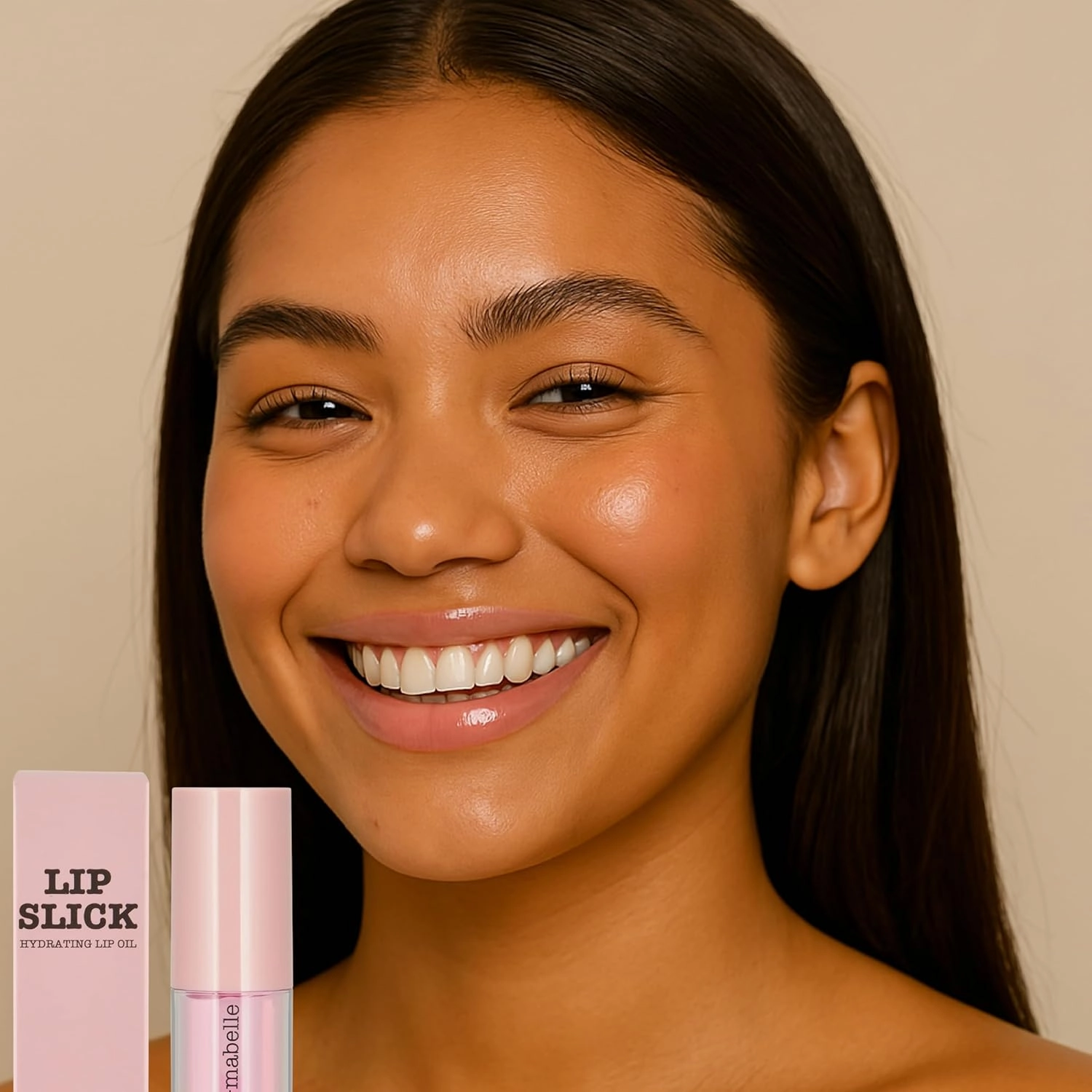 Sophia   Mabelle Hydrating Lip Oil – Lightweight, Non-Sticky & High-Shine Lip Gloss Oil – Moisturizing, Nourishing, Soothing Tinted Formula for Soft Lips – 3.7g (Juice Bar (Pinky Clear), 3.7g)