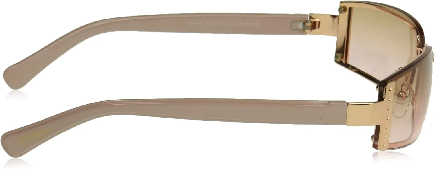 Southpole Women's 1022sp Slim Retro Metal Uv400 Protective Rectangular Sunglasses. Cool Gifts for Her, 51mm