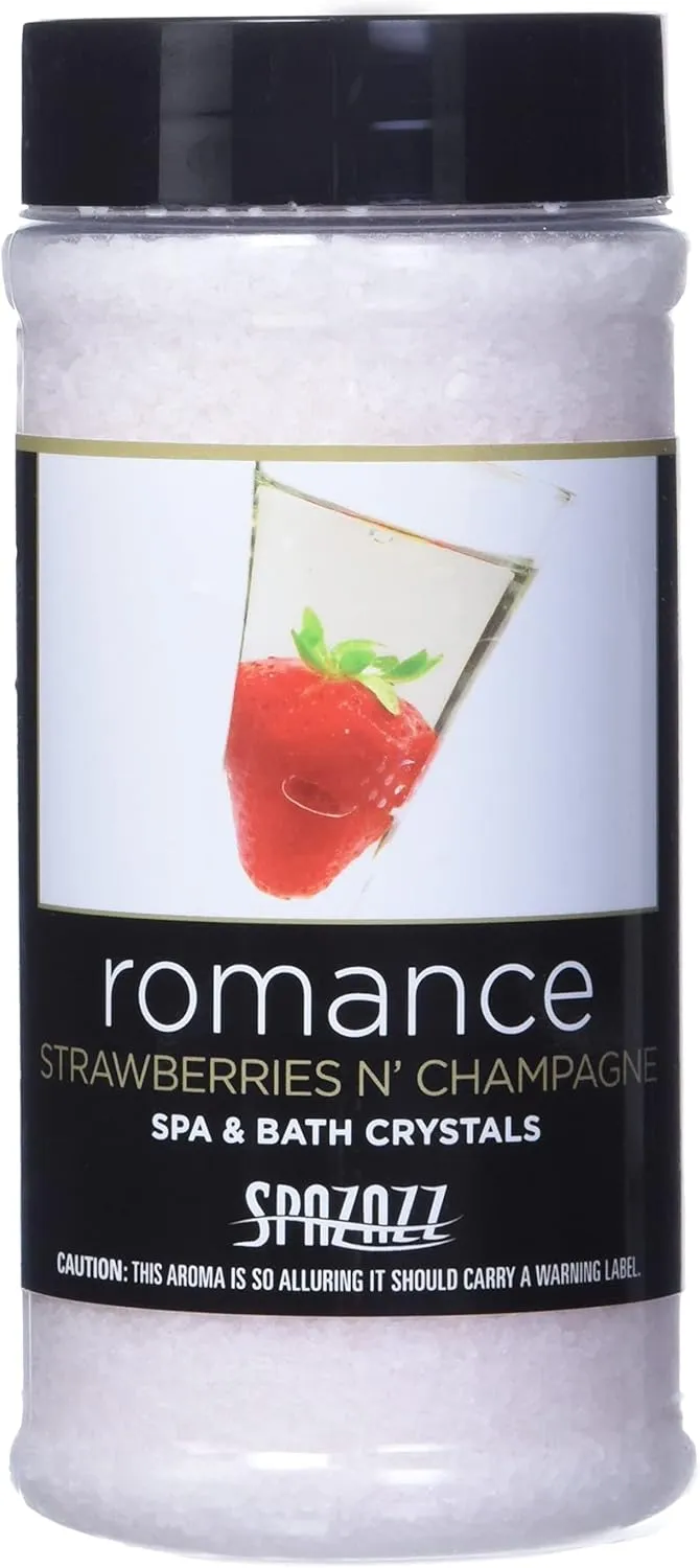 Spazazz SPZ-502 Set The Mood Crystals Container Bath Minerals, 17-Ounce, Strawberries N' Champagne Romance