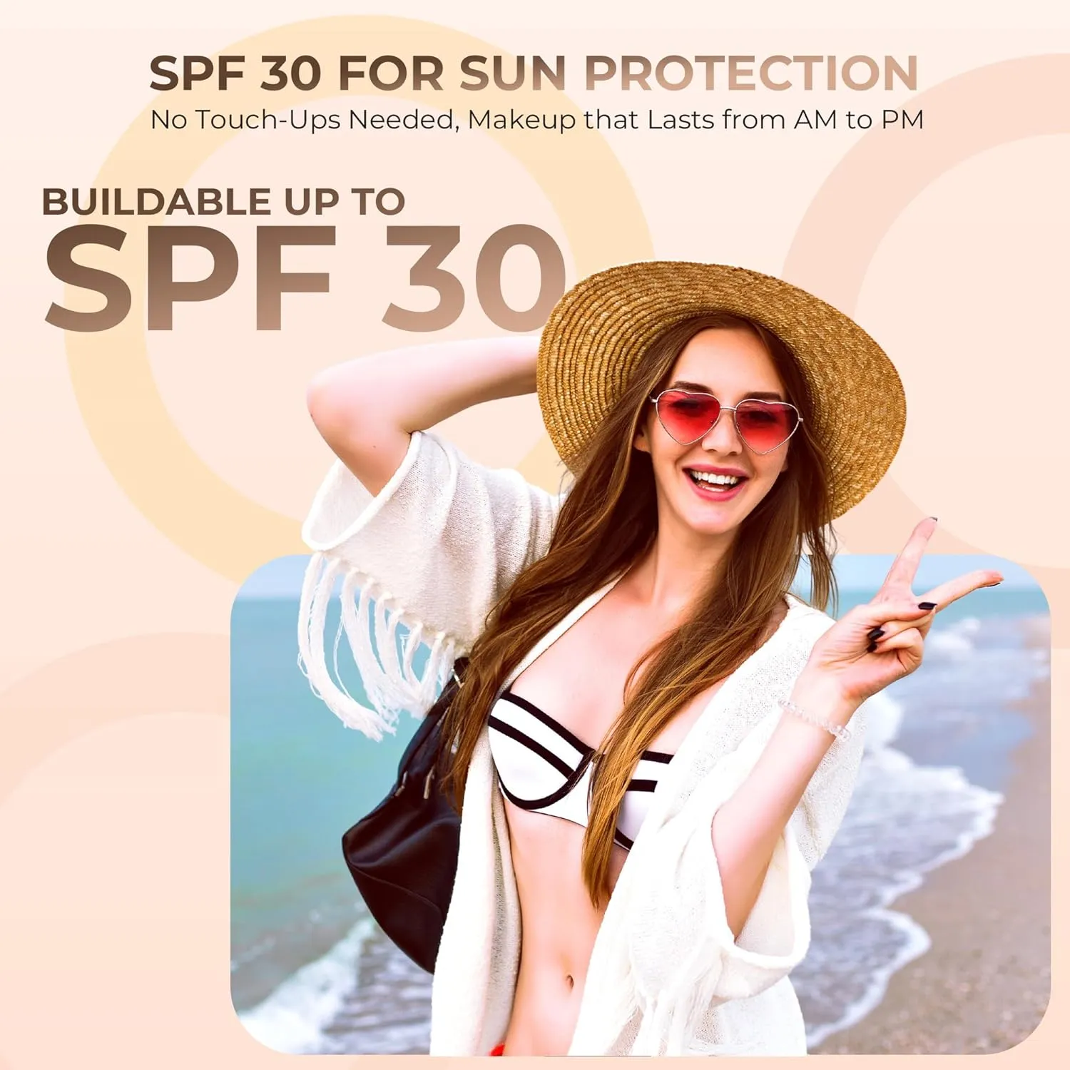 (SPF 30) (20Gms) (7PC) (FAIR 2 Shade Makeup Kit by Sweetface Minerals) Packs Foundation Makeup Powder, Medium Concealer Powder, Peach Blush, Bronzer Powder, Matte Primer Powder, White Finishing Powder